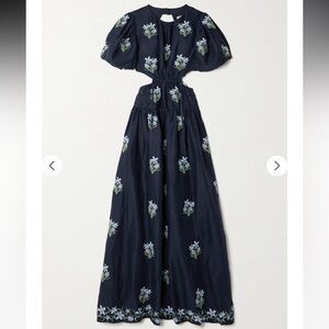 RARE NWT Agua by Agua Bendita Samba embroidered linen maxi dress